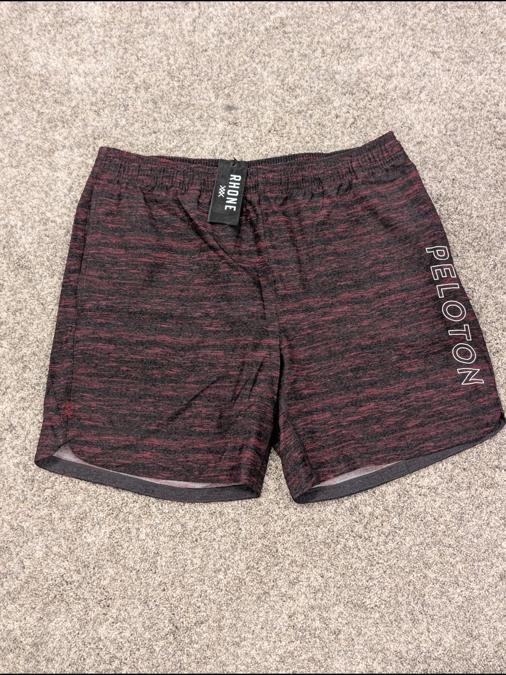 Rhone x Peloton NWT Guru 7" Athletic Shorts Zinfandel Red Black Men’s L